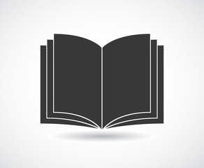 book opened black icon