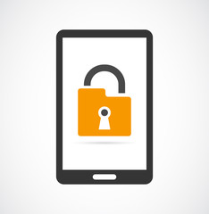 locked smartphone padlock icon