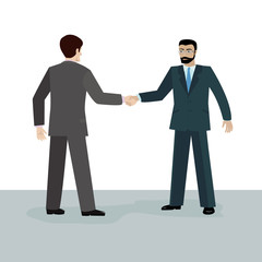Two businessmen shaking hands