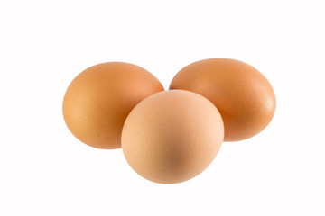 Eggs isolated on white background