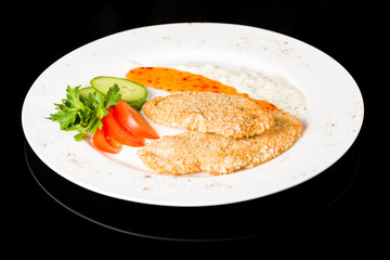 Breaded chicken cutlets
