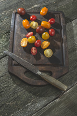 Multicolored cherry tomatoes