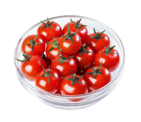 tomatoes in a glass bowl