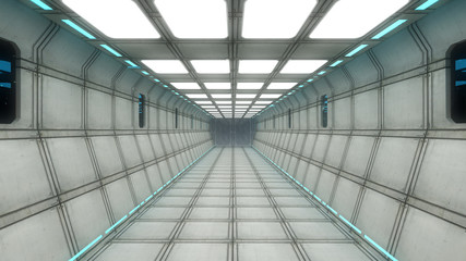 Scifi futuristic corridor