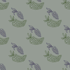 Grape seamless vector illustration