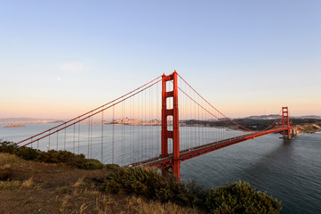 Sunset at Golden gate bridge , San Francisco