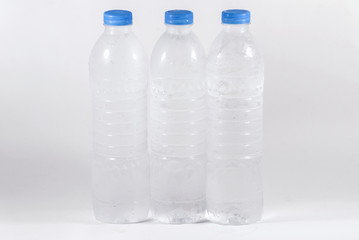  Stock image of purified water bottle over white background