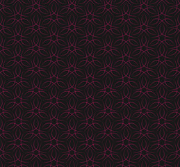 Seamless red vine line pattern background
