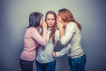 three female  woman woman  friends girl gossip rumors surprise s