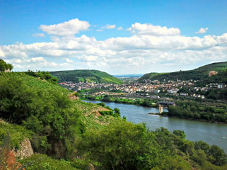 Fototapeta premium Blick auf den Rhein im Mittelrheintal