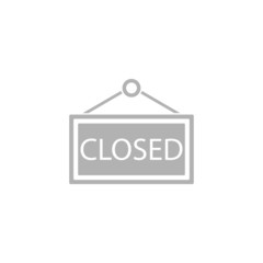 Simple shopping icon labels "closed".