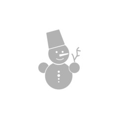 Simple icon snowman.