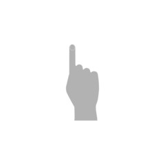 A simple icon hand with index finger extended.