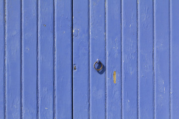 Blue wooden door