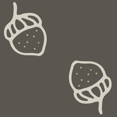 Nuts seamless pattern art cartoon vector illustration