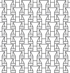 Black and white geometric seamless pattern with line.