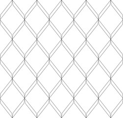 Naklejka premium Black and white geometric seamless pattern modern stylish.