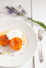 apricots with lavender