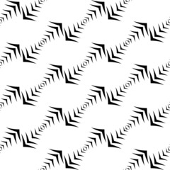 Black and white geometric seamless pattern with chevron.