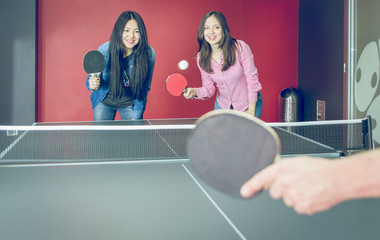table tennis match for fun