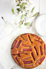  cake with rhubarb