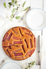  cake with rhubarb