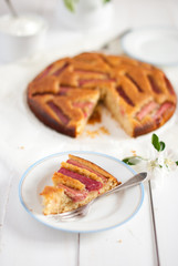  cake with rhubarb