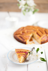  cake with rhubarb