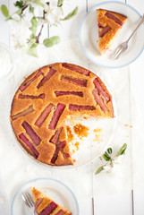  cake with rhubarb