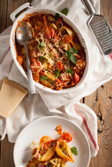  conchiglioni with artichokes