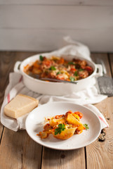  conchiglioni with artichokes