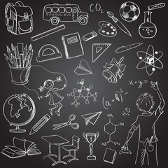 School board free hand drawing