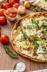 Pizza Bianco with Rosemary and Pancetta