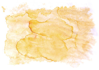 Abstract orange yellow isolated stain.
