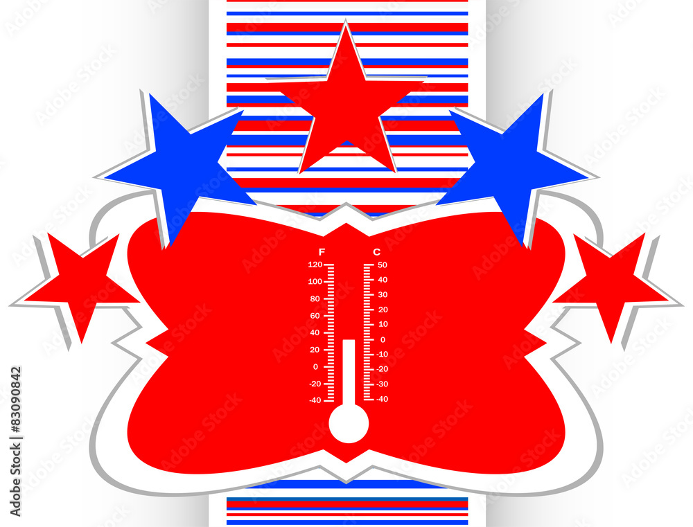 Poster Thermometer web icon button vector