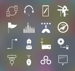 business  multimedia icons vector
