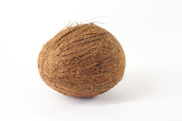 Coconut on a white background