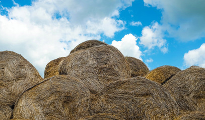 Hay stack with nice background sky