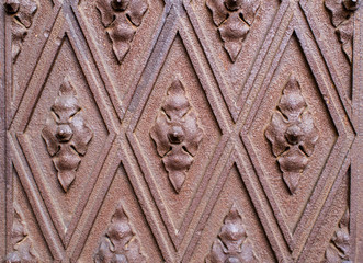 old metallic door in vintage style