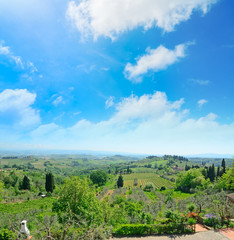Obraz premium Tuscany landscape in San Gimignano
