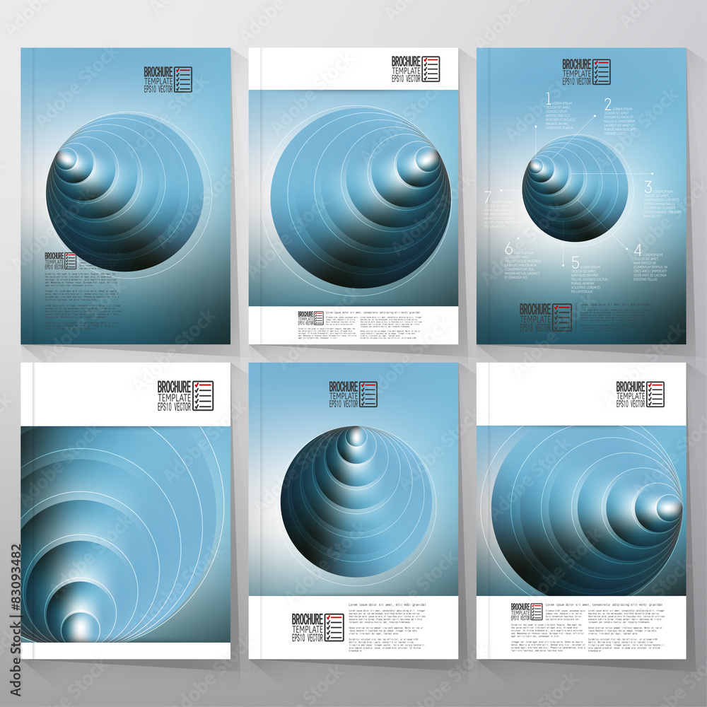 Poster circles pattern with the reflection of environment on blurred