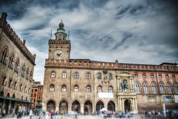 Photo sur Plexiglas Monument artistique Palazzo d& 39 Accursio sur la Piazza Maggiore, Bologne