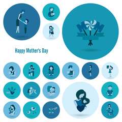 Happy Mothers Day Icons