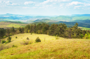 Fototapeta premium Scenery of rolling hills landscape.
