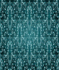 Vintage damask seamless background. Floral motif pattern.