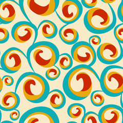 Pattern with color curls