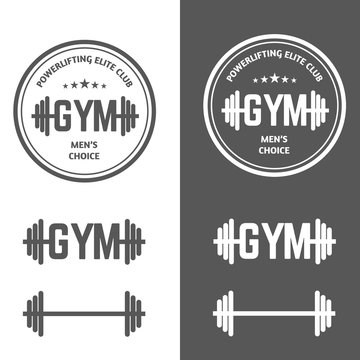 Gym Powerlifting Logo Emblem Concept Design Icon