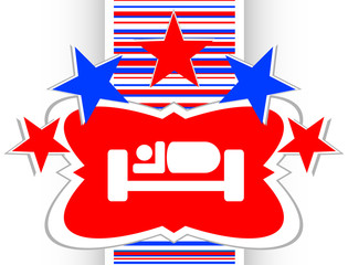 silhouette of person in bed, web icon isolated on white vector