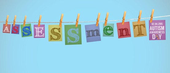 Composite image of autism awareness day