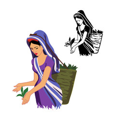 girl is working at produce tea